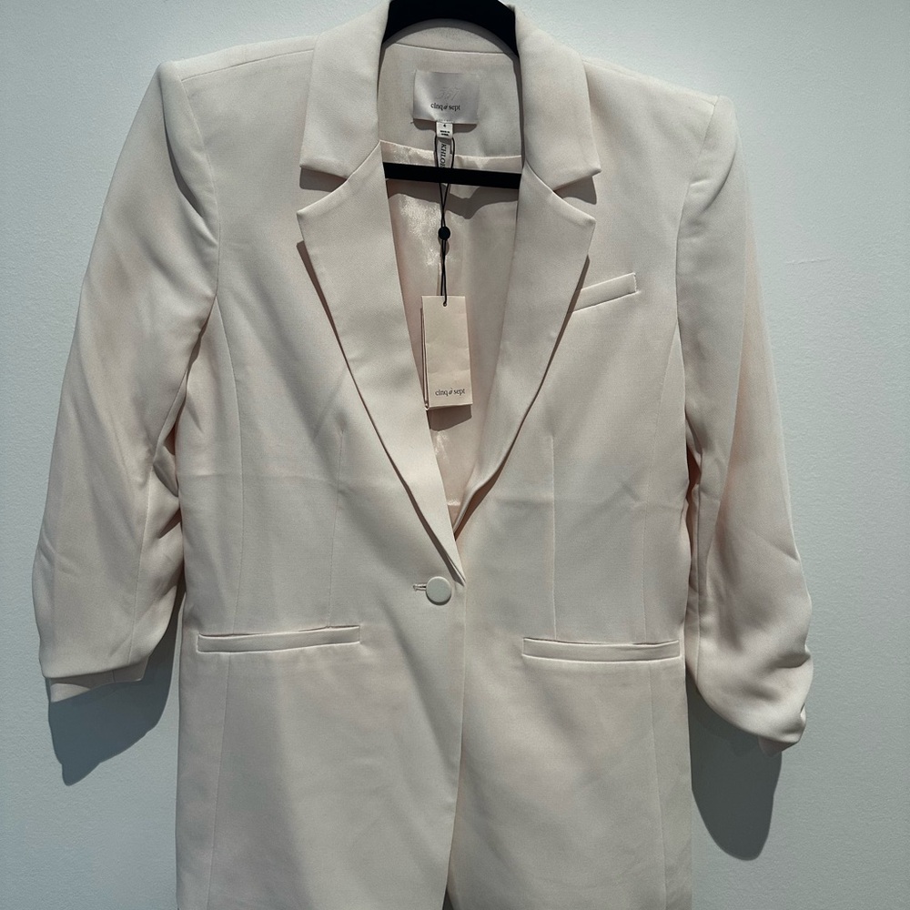 NWT Cinq à Sept Light Pink Crepe Khloe Blazer - Picture 4 of 4